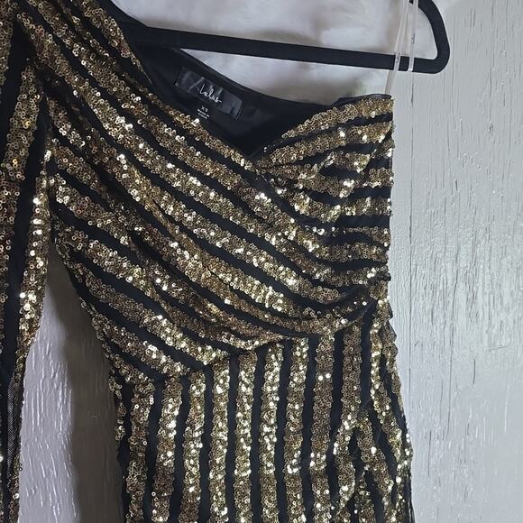 Lulus Sequin Bodycon Gown XS Holiday Christmas Cocktail Prom Formal Wedding - Picture 2 of 7